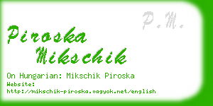 piroska mikschik business card